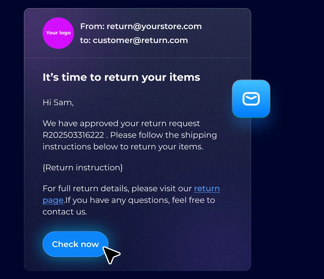 Branded Return Notifications