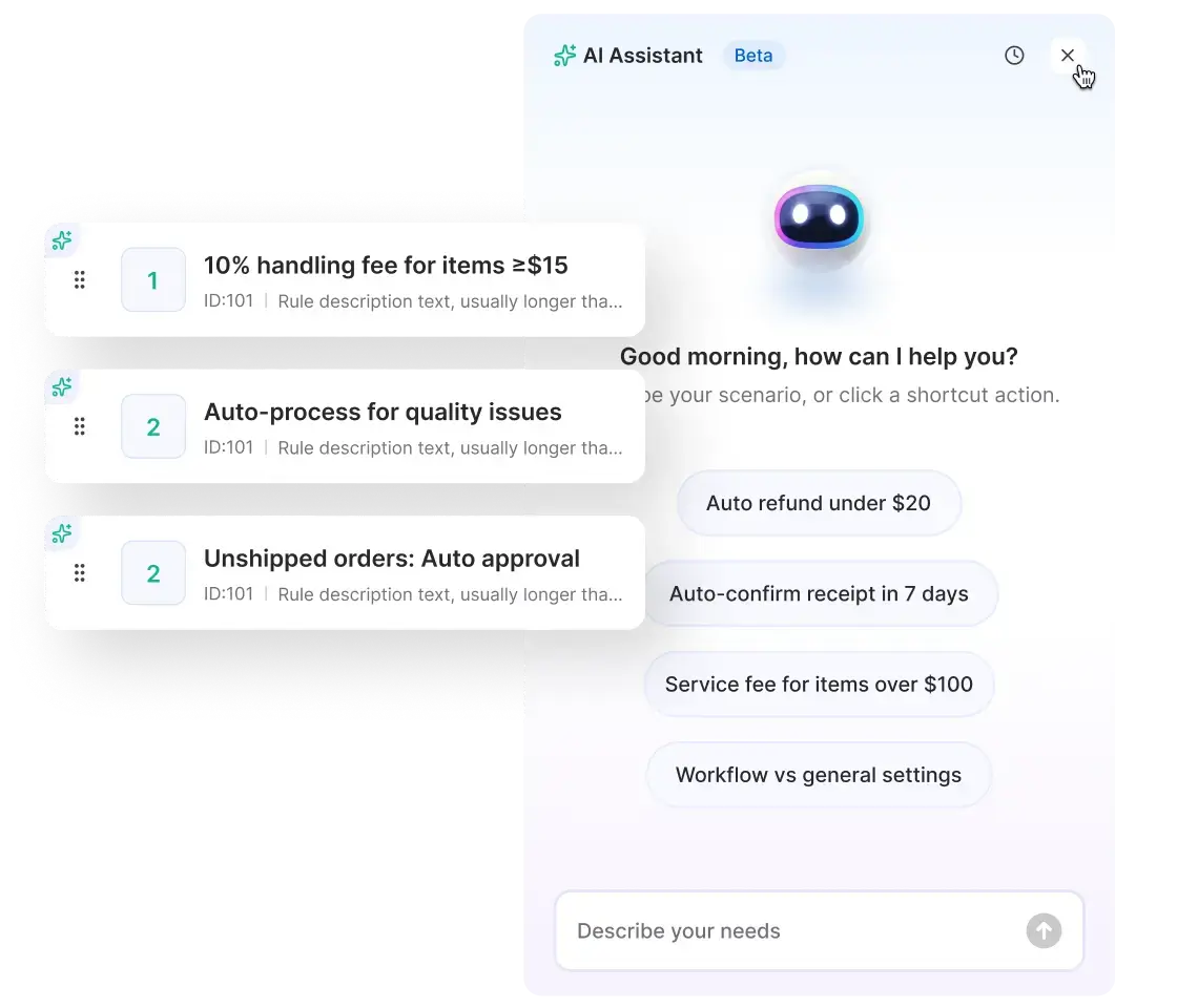 Workflow IA per resi automatizzati