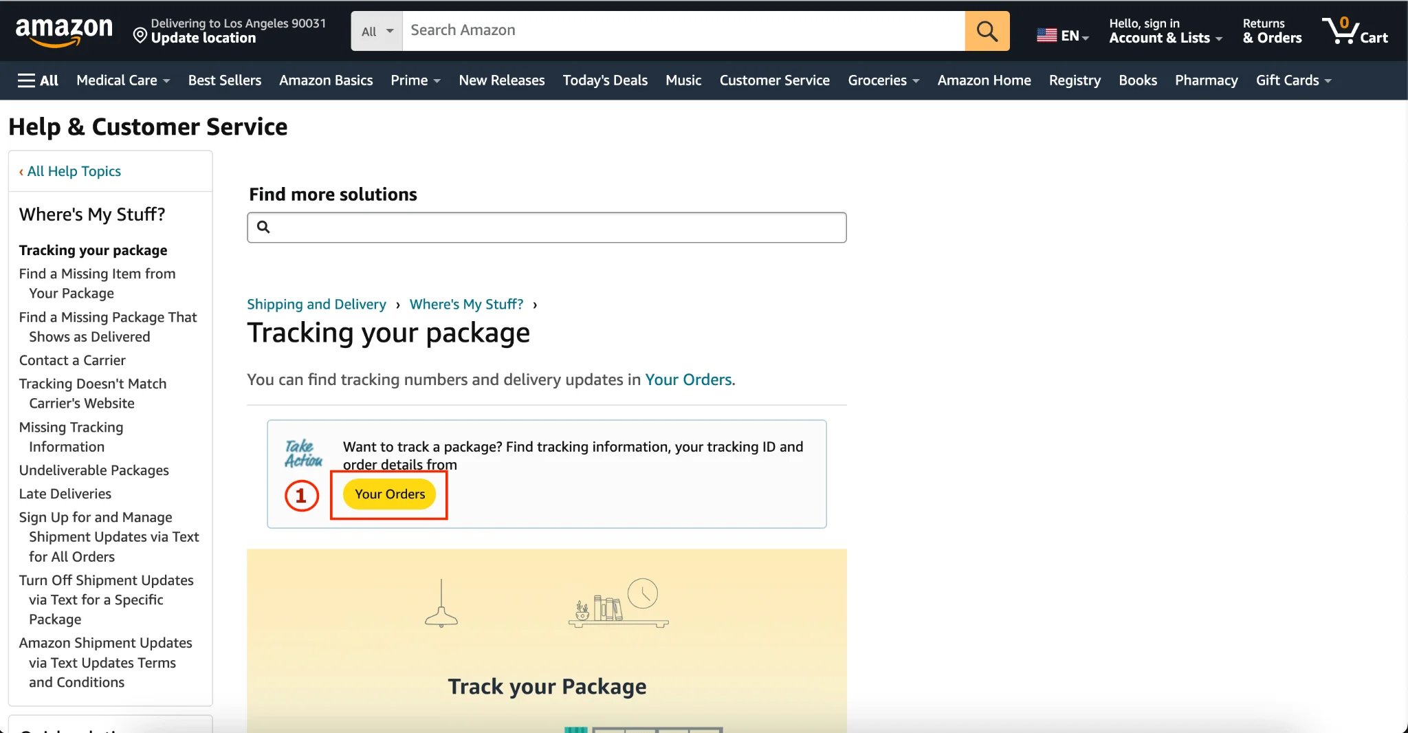 Track Amazon Shipping via the Official Website